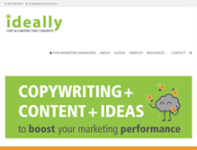 Tablet Screenshot of ideallymarketing.com